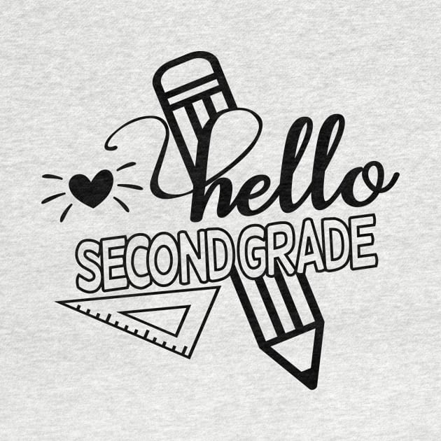 Back to School Hello 2nd Grade School by mo designs 95